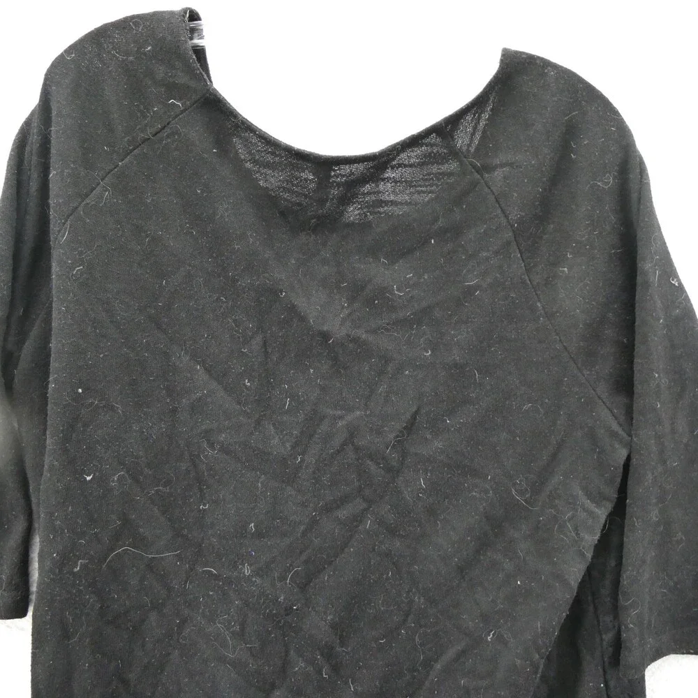 Massini Sweater XL Womens Black Pullover Lightweight Knit Long Sleeve Preppy Top